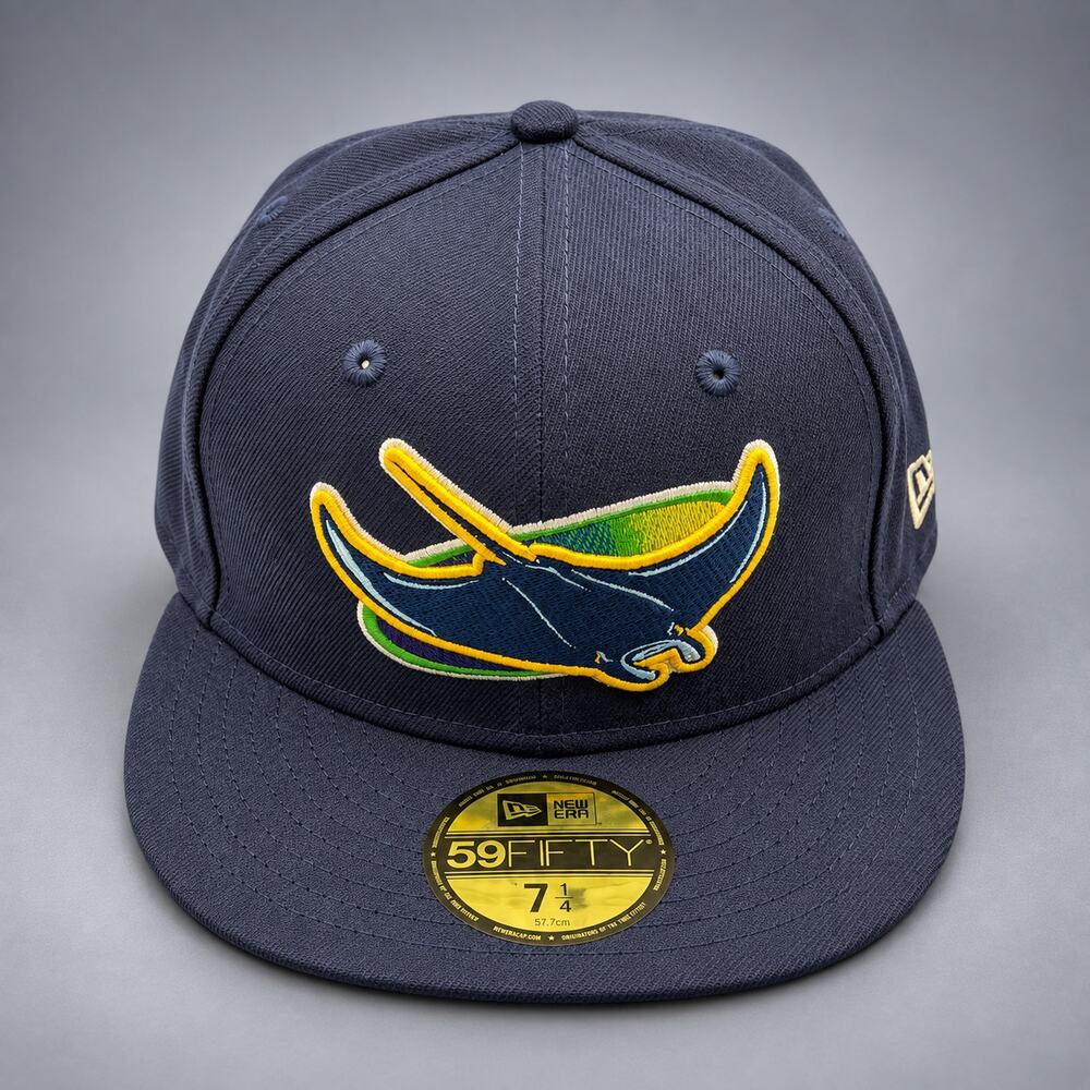 New Era Tampa Bay Devil Rays 59FIFTY Fitted Hat — Navy / Size 7 1/4 (RH-061)